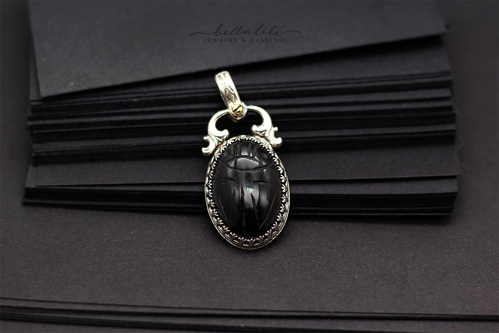 Greater Scarab Sterling Silver Pendant