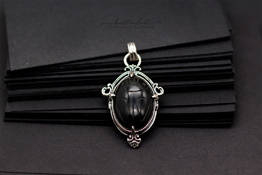 Greater Scarab Sterling Silver Pendant