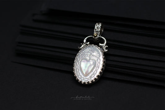 Sacred Heart, Pendant Sterling Silver