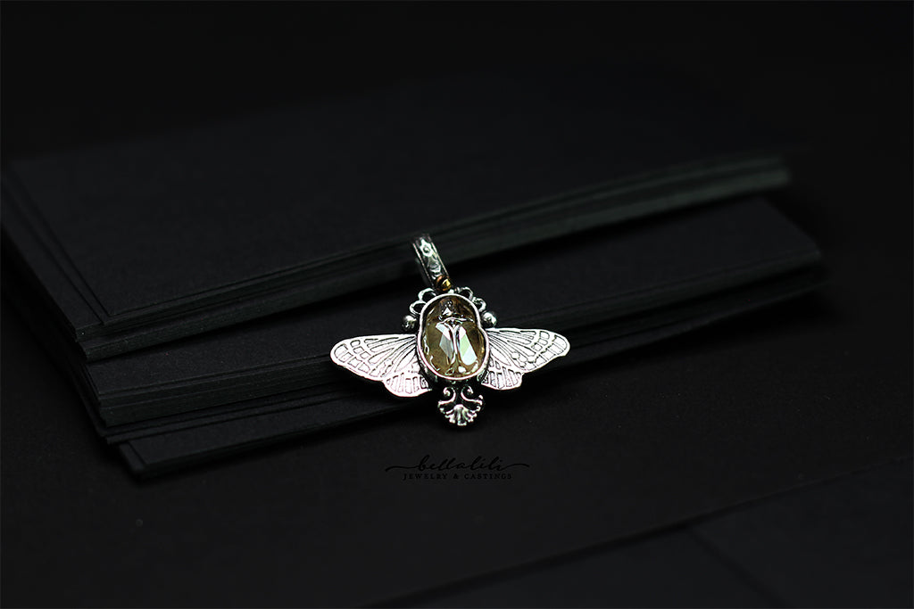 Aetherwing, Sterling Silver & Crystal Pendant