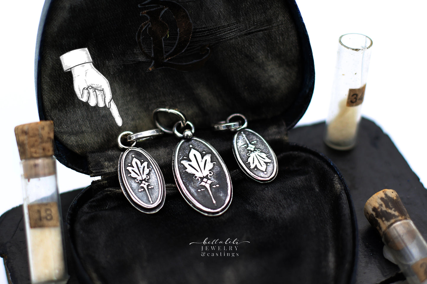 Darjeeling No.1, Tasseography Sterling Pendant