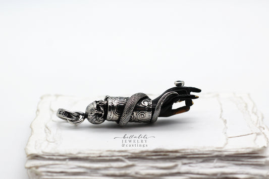 The Oathbreaker Pendant, Sterling carved pendant