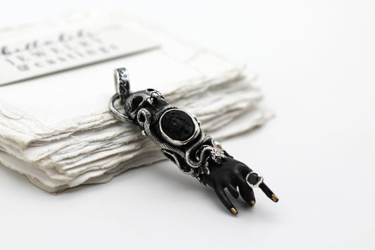 Widowmaker Pendant, Sterling carved pendant