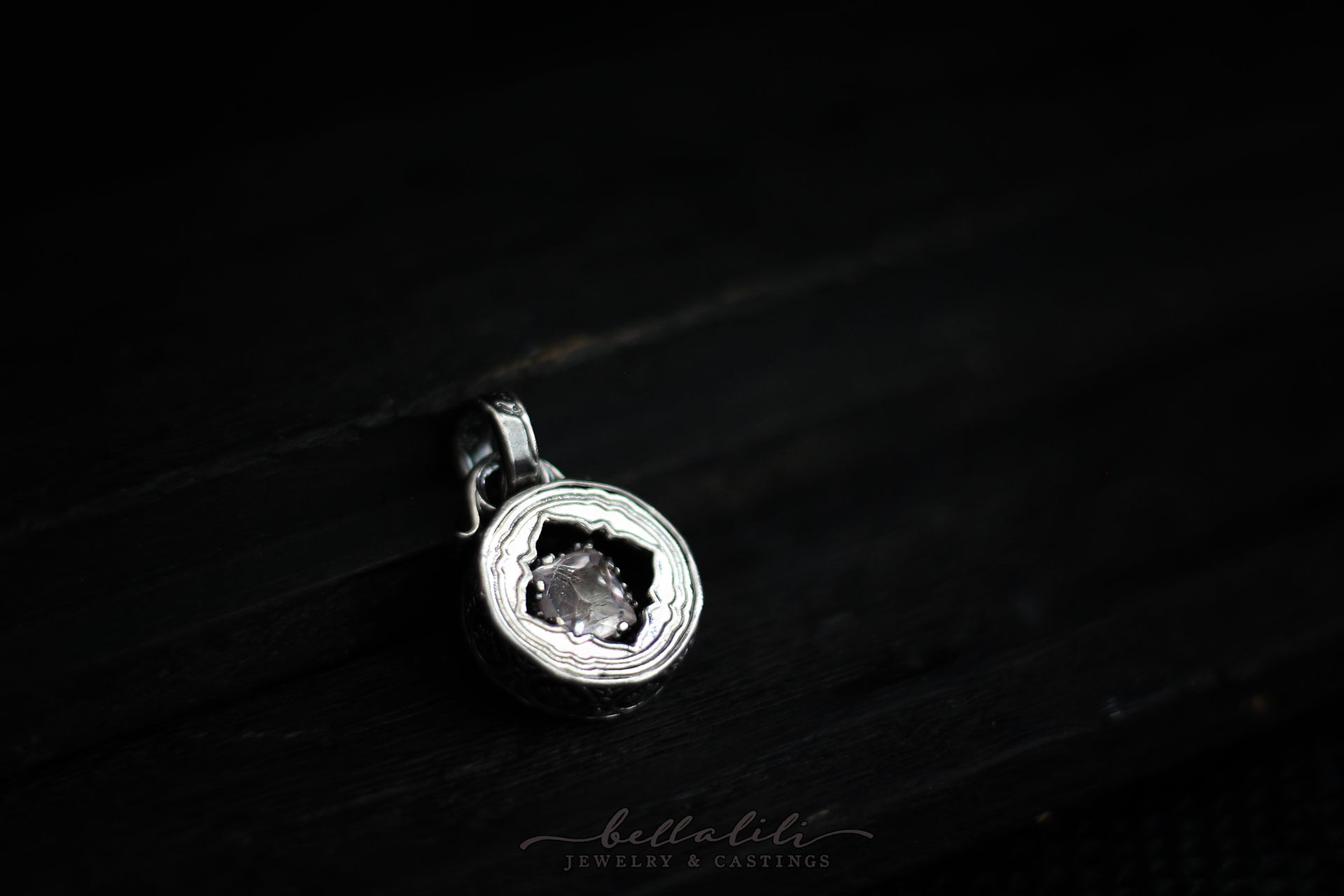 Ambry, Shadowbox No1, Kunzite & Sterling Pendant