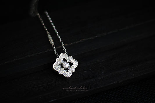Ambry, Shadowbox No4, Kunzite & Sterling Pendant