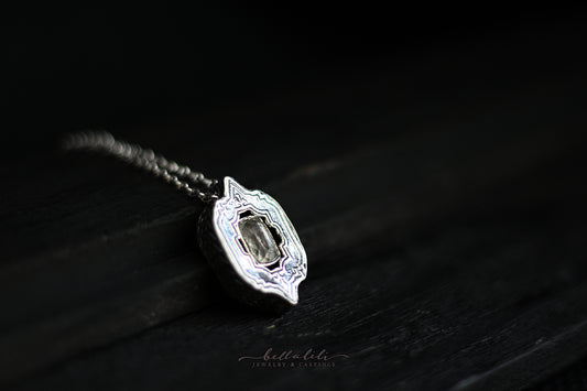 Ambry, Shadowbox No6, Kunzite & Sterling Pendant