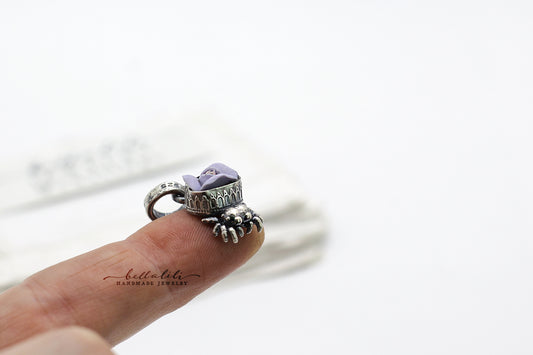 Thistle Spiderling – Sterling Silver Pendant