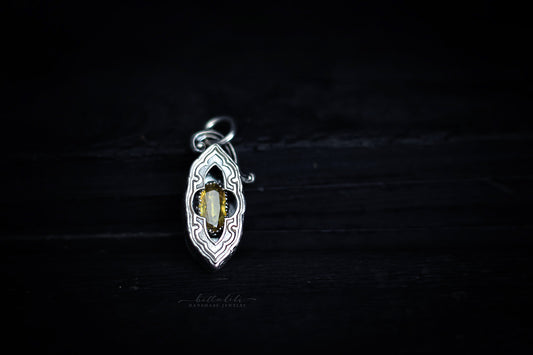 Elixirleaf, Shadowbox No3, Sphene & Sterling Pendant