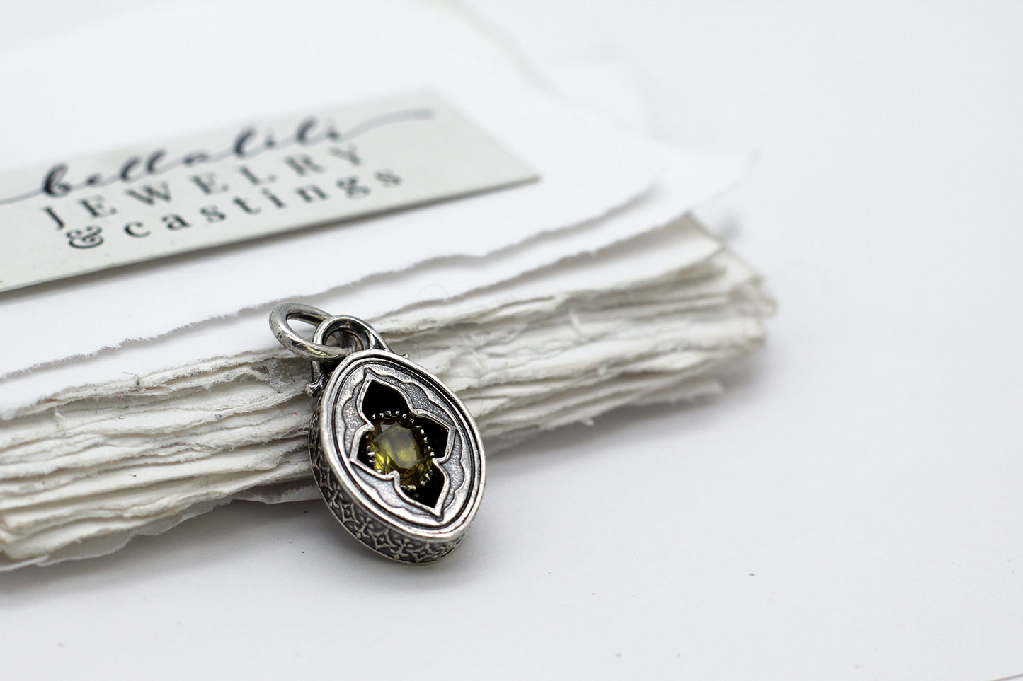 Elixirleaf, Shadowbox No6, Sphene & Sterling Pendant