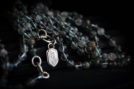 Elyse, 18", 20"or 22" Green Phantom Quartz Beaded Necklaces
