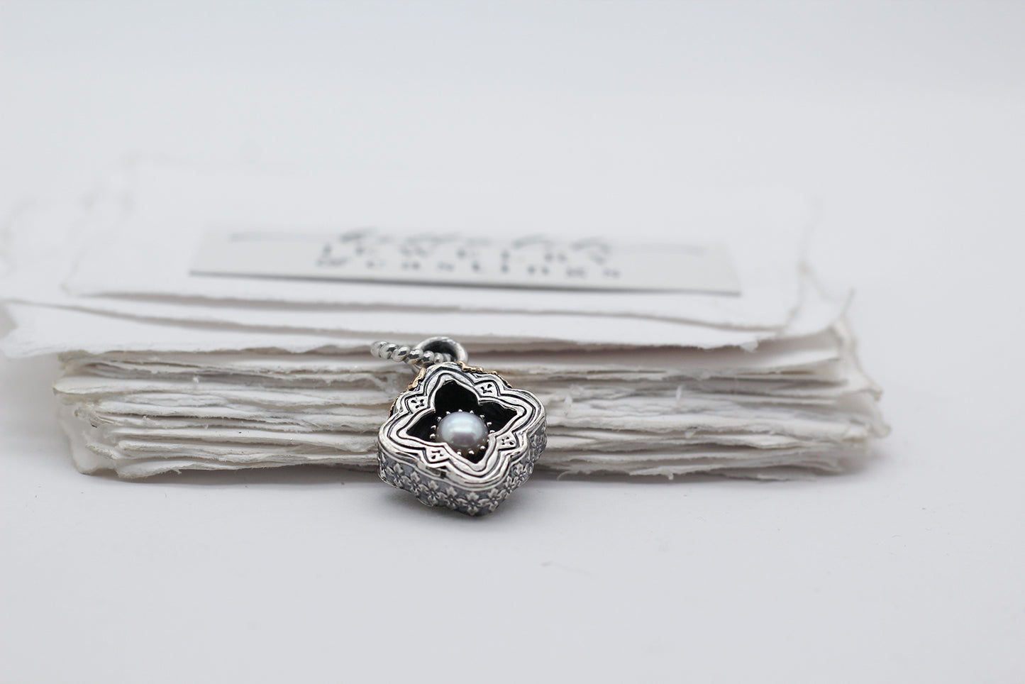 Ivorymir, Shadowbox No7 freshwater pearl sterling silver pendant