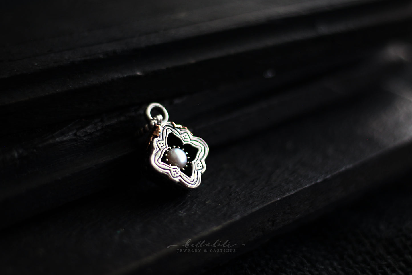 Ivorymir, Shadowbox No7 freshwater pearl sterling silver pendant