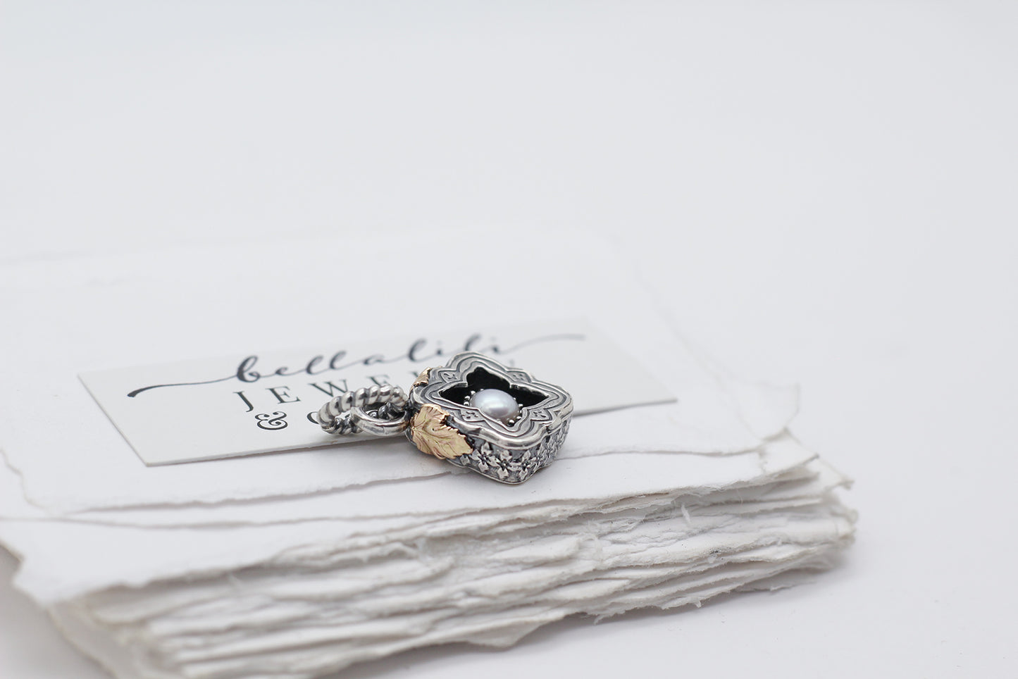 Ivorymir, Shadowbox No7 freshwater pearl sterling silver pendant