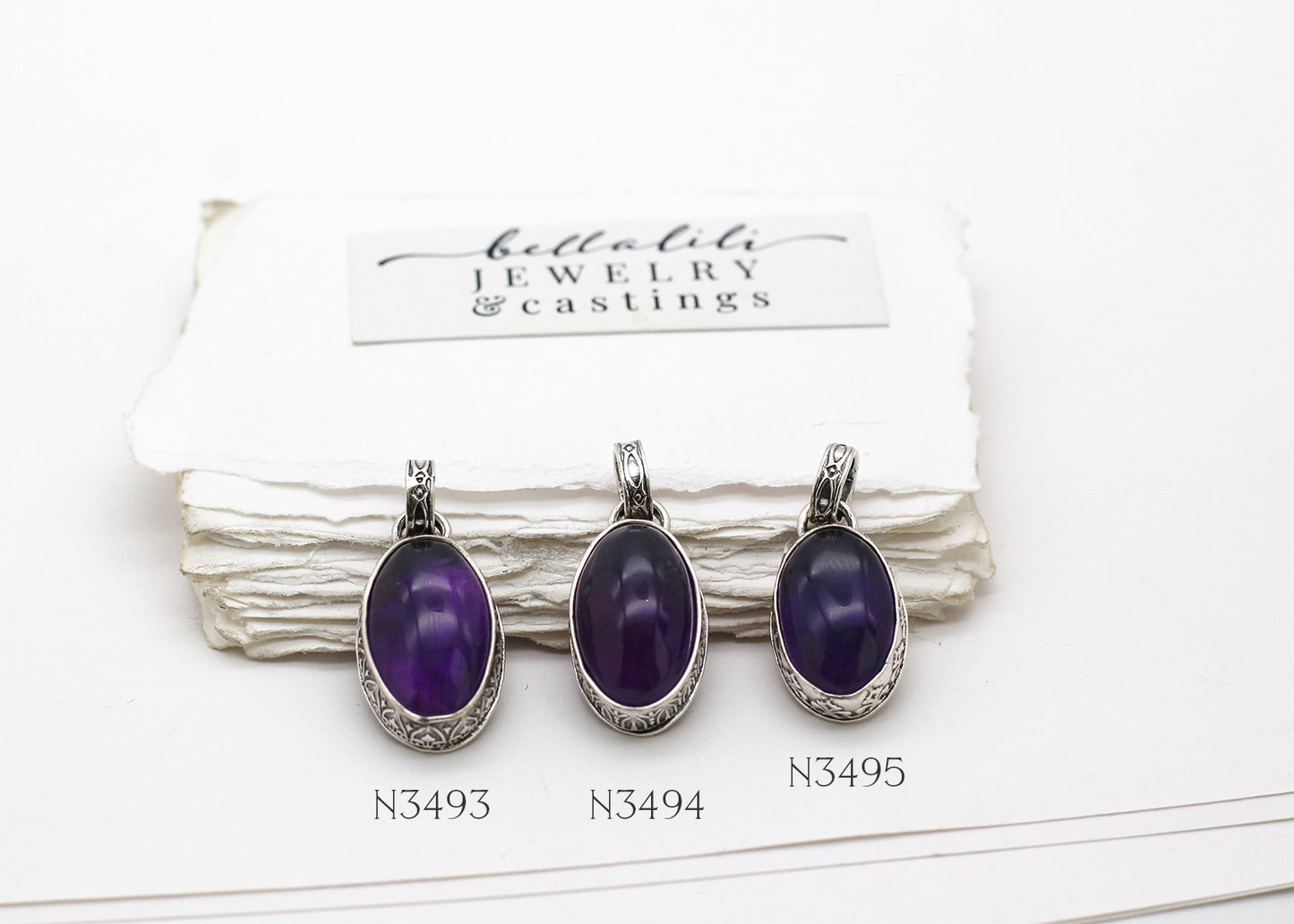 the Amethyst Lesson, Sterling Silver Pendant