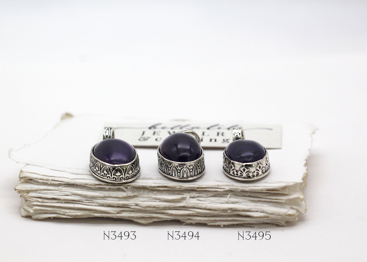 the Amethyst Lesson, Sterling Silver Pendant