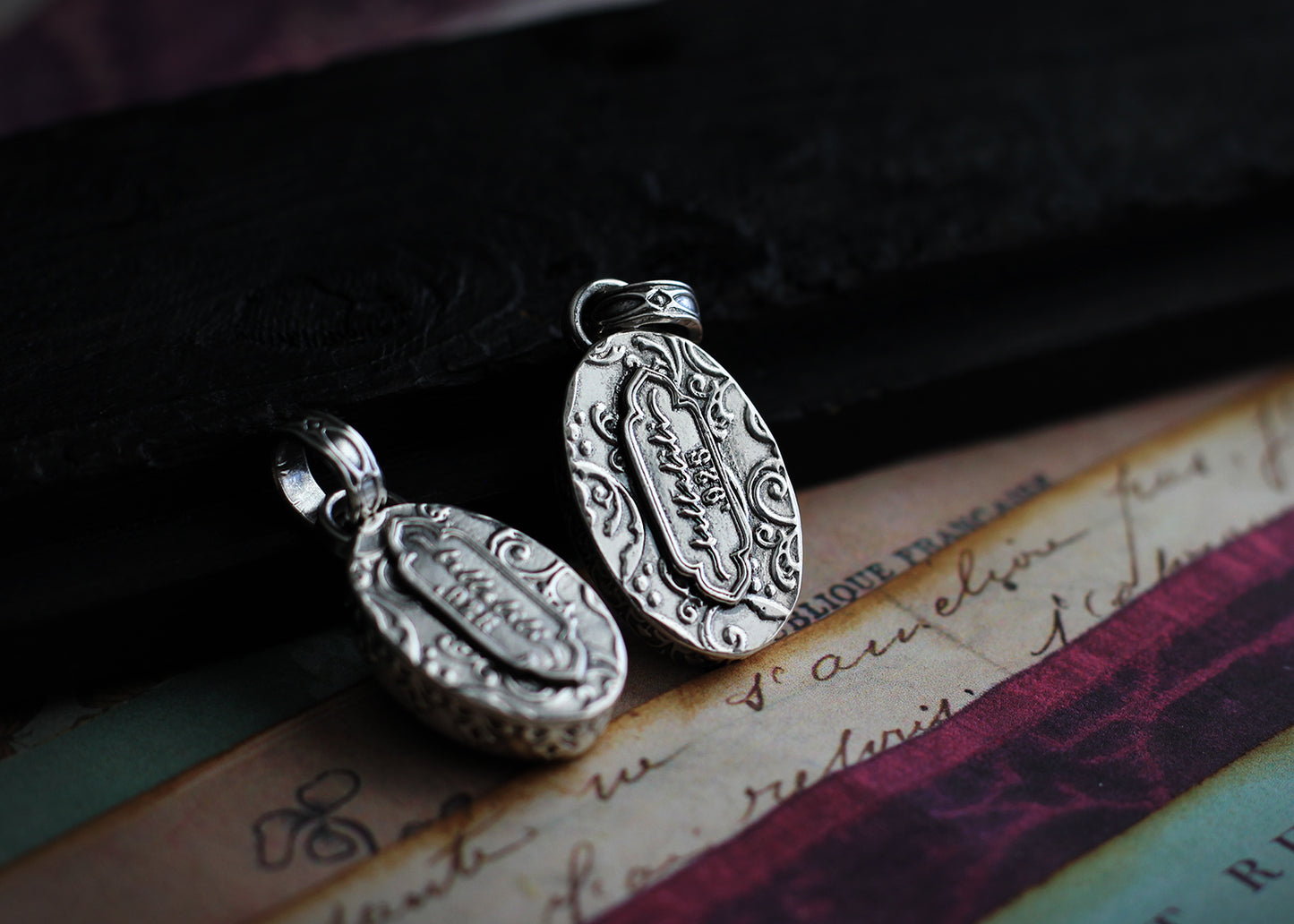 the Amethyst Lesson, Sterling Silver Pendant