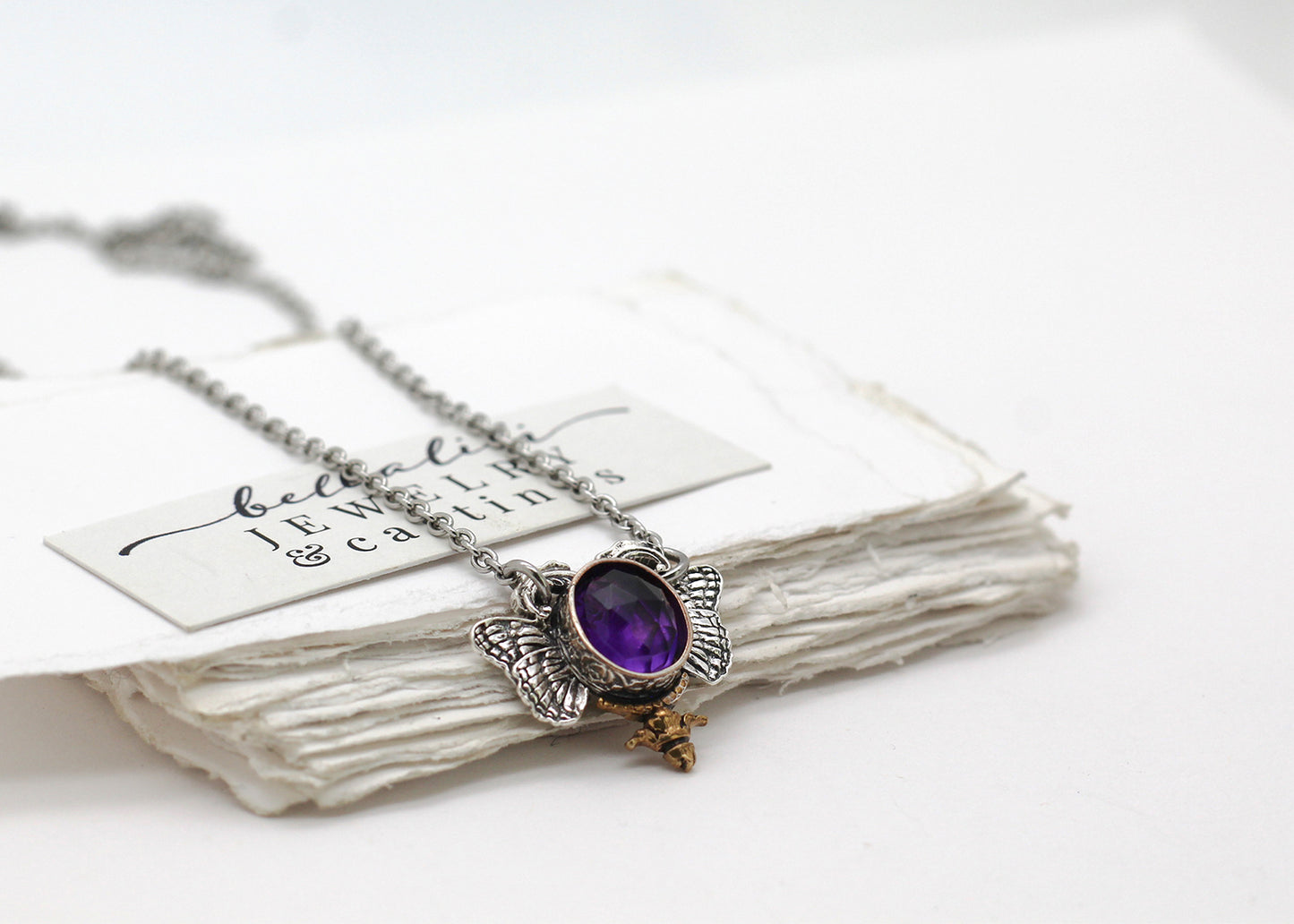 Aetherwing Mini, Amethyst Butterfly Sterling Silver