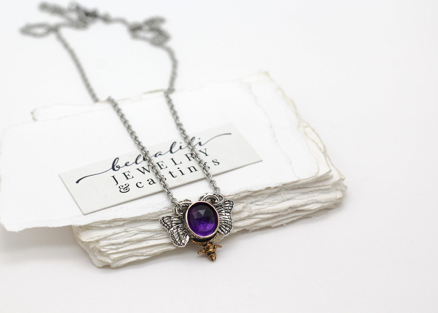 Aetherwing Mini, Amethyst Butterfly Sterling Silver