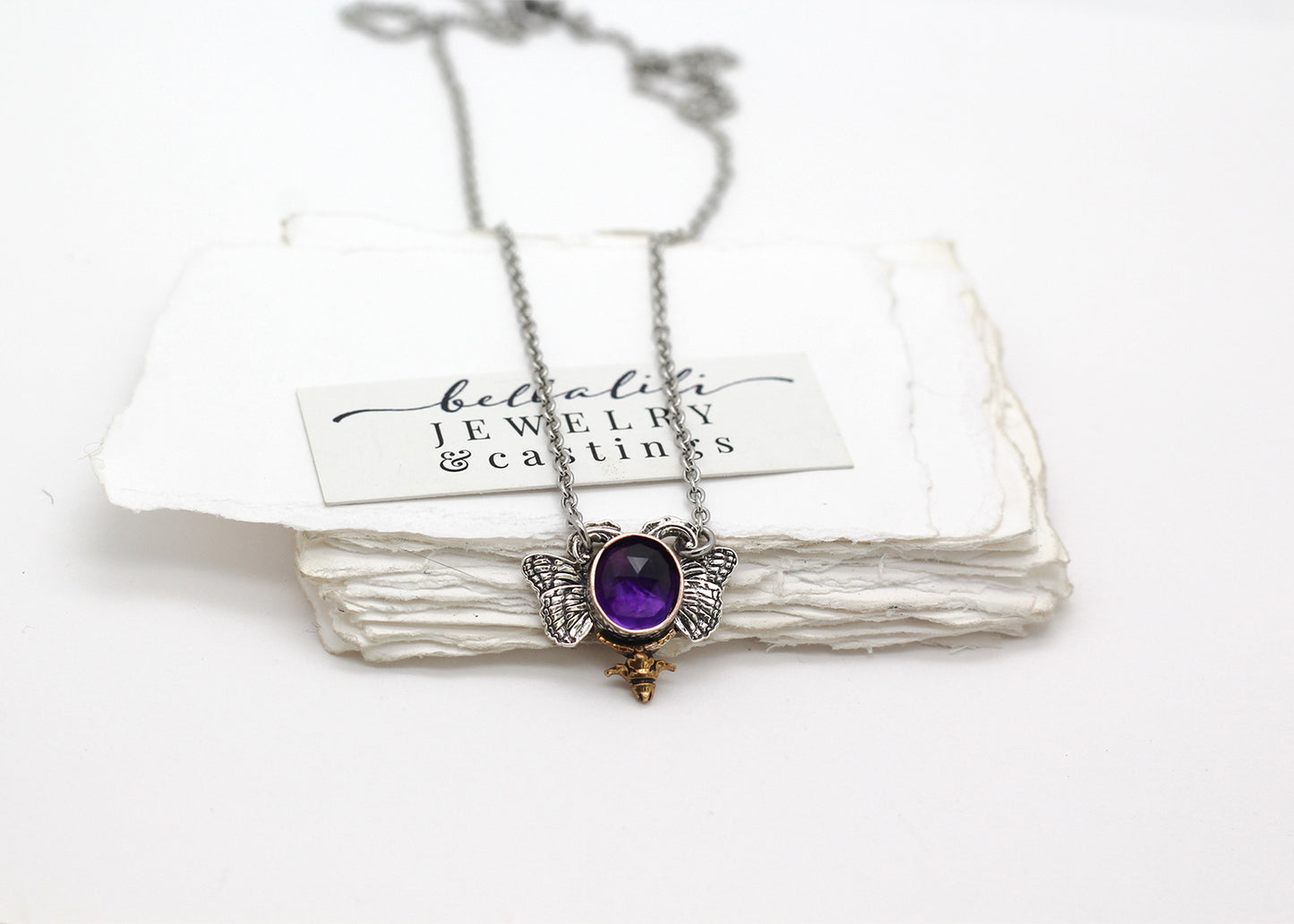 Aetherwing Mini, Amethyst Butterfly Sterling Silver