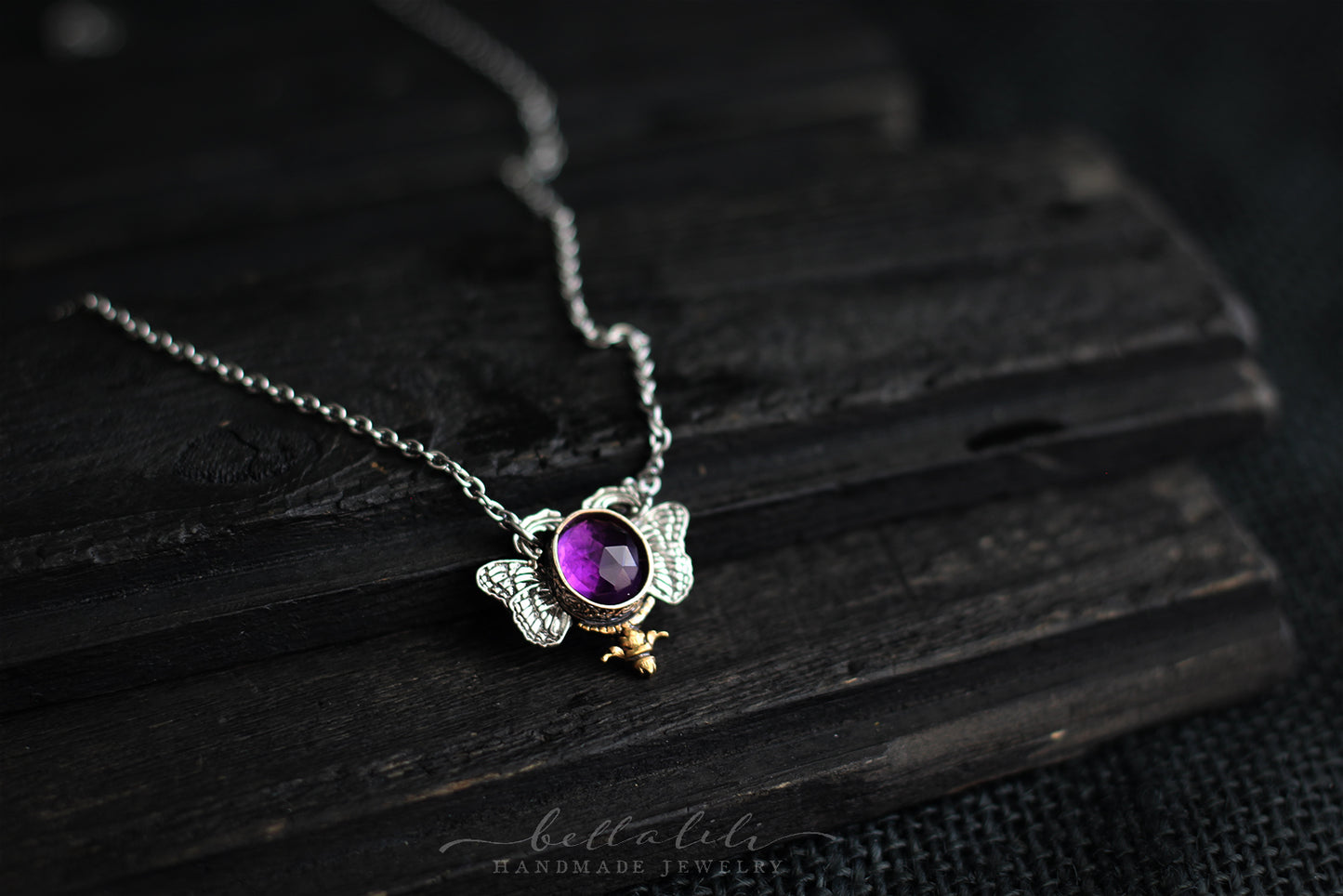 Aetherwing Mini, Amethyst Butterfly Sterling Silver