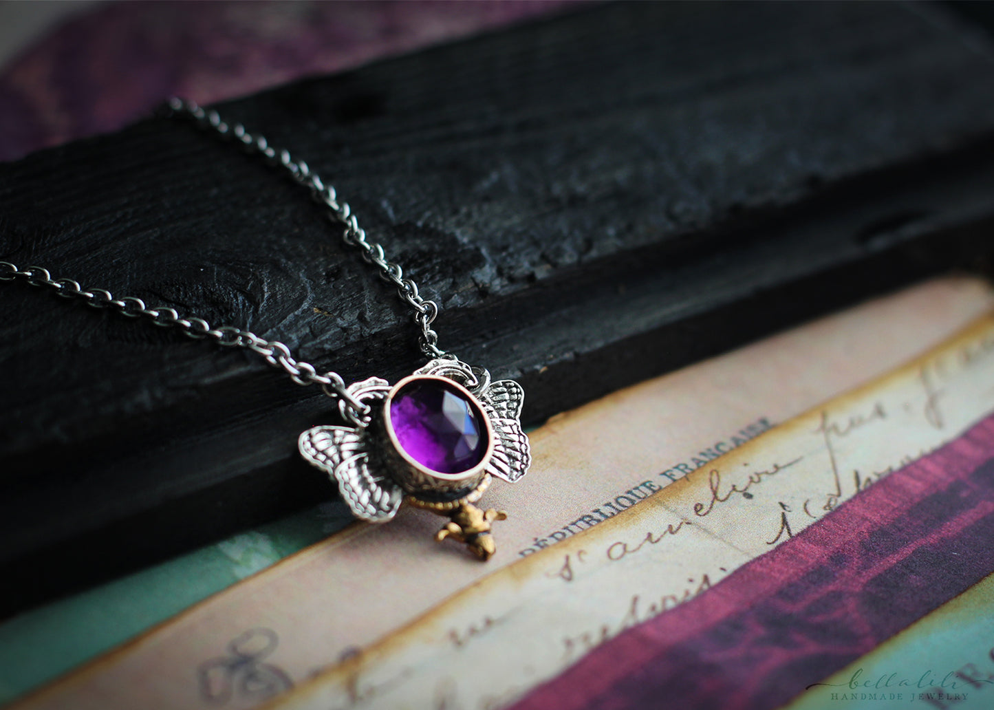 Aetherwing Mini, Amethyst Butterfly Sterling Silver