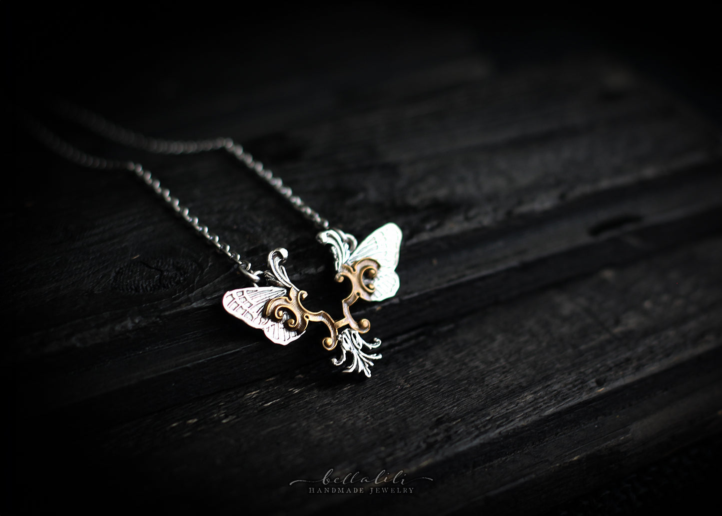 Golden Aetherwing, Butterfly Necklace