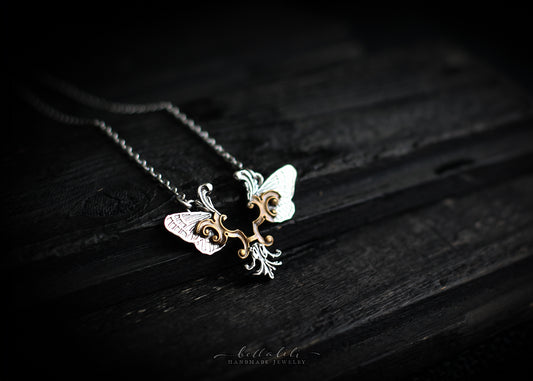 Golden Aetherwing, Butterfly Necklace