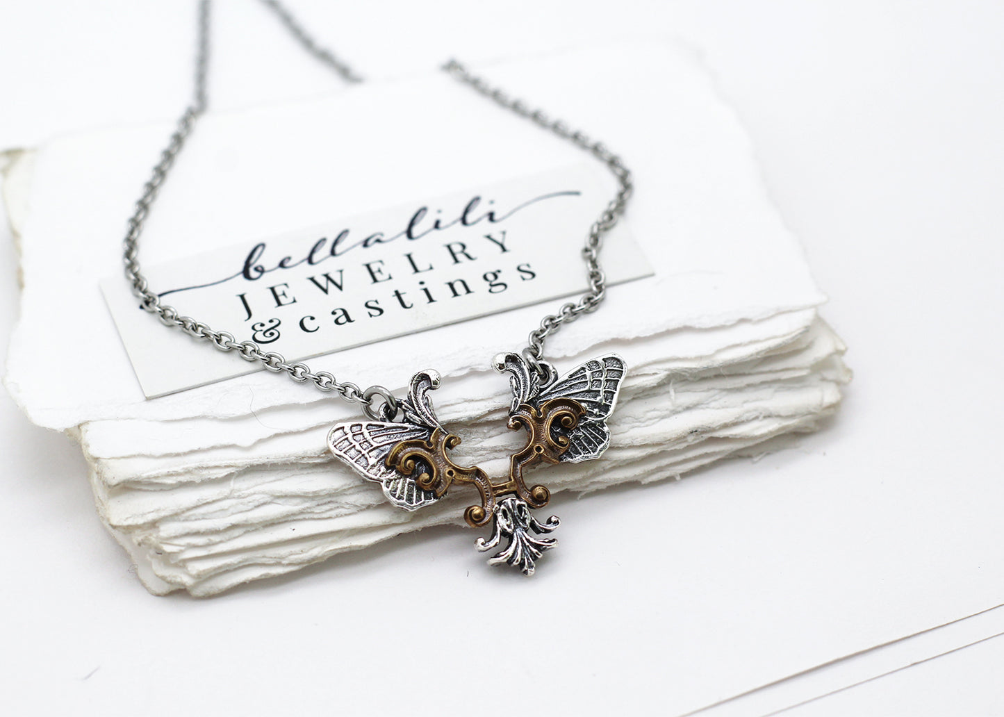 Golden Aetherwing, Butterfly Necklace