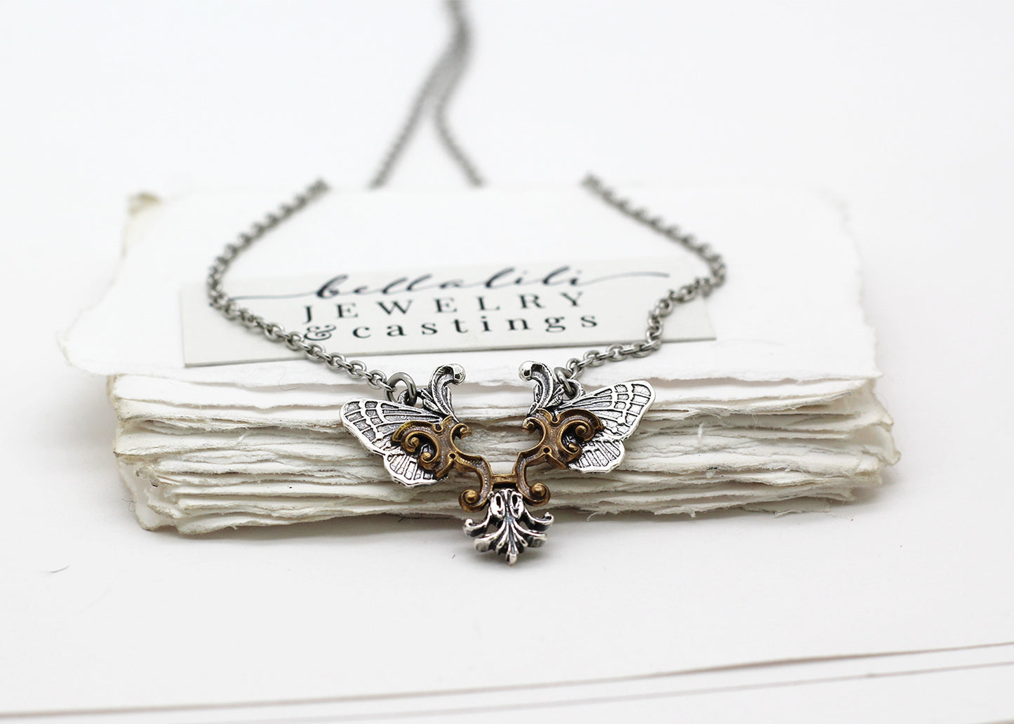 Golden Aetherwing, Butterfly Necklace
