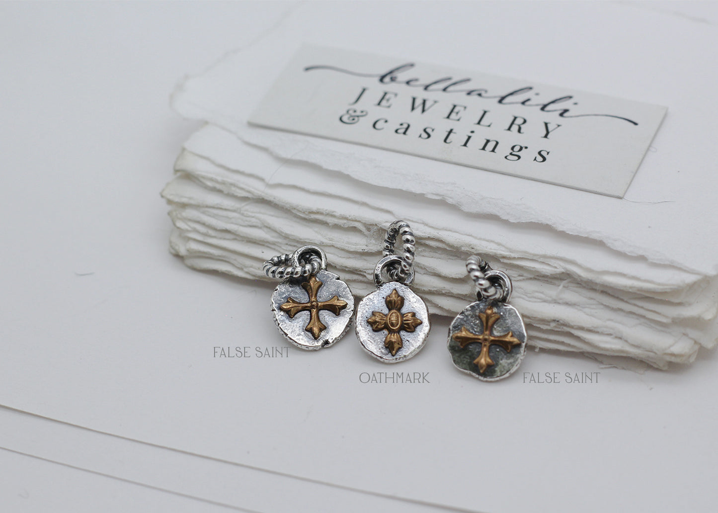 Oathmark or False Saint, Sterling & Brass sigil pendant