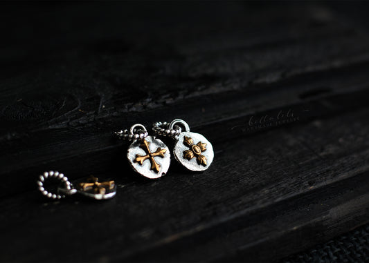 Oathmark or False Saint, Sterling & Brass sigil pendant