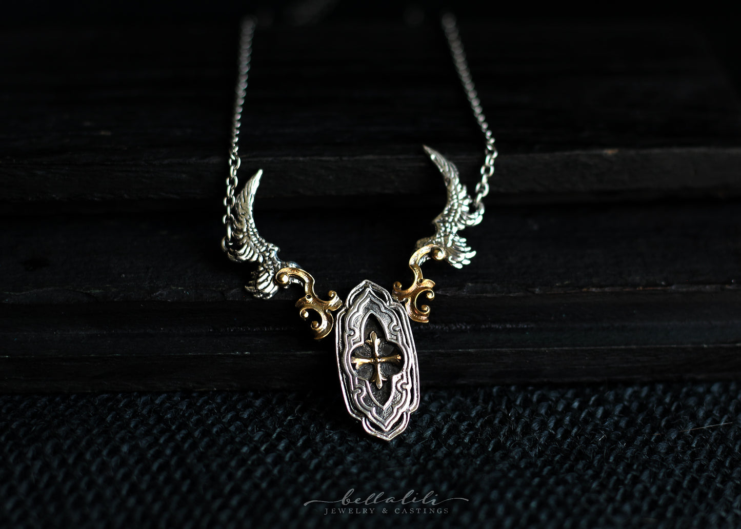 the Register Keeper, Sterling Silver winged shadowbox