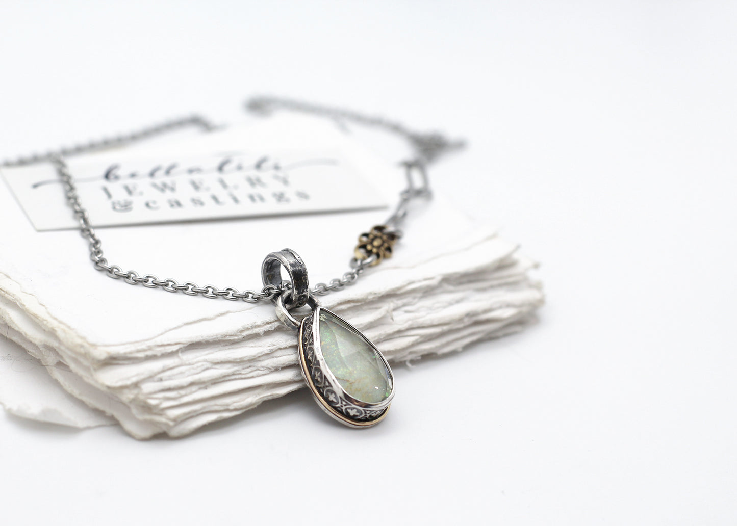 Noémie Opal Teardrop Sterling Pendant