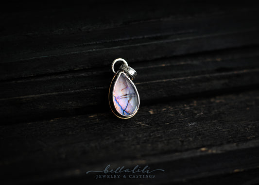 Violetta Opal Teardrop Sterling Silver Pendant