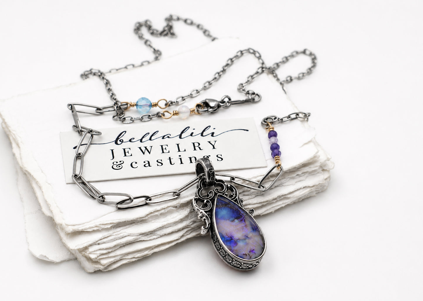 Elodie Ingénue Opal Sterling Pendant