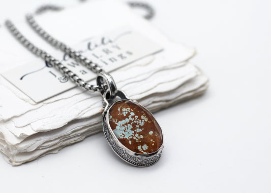 The Allegory of Earth and Sky Pendant, Royston Turquoise & Sterling