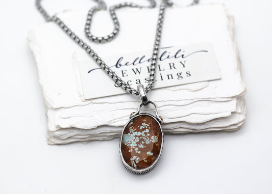 The Allegory of Earth and Sky Pendant, Royston Turquoise & Sterling