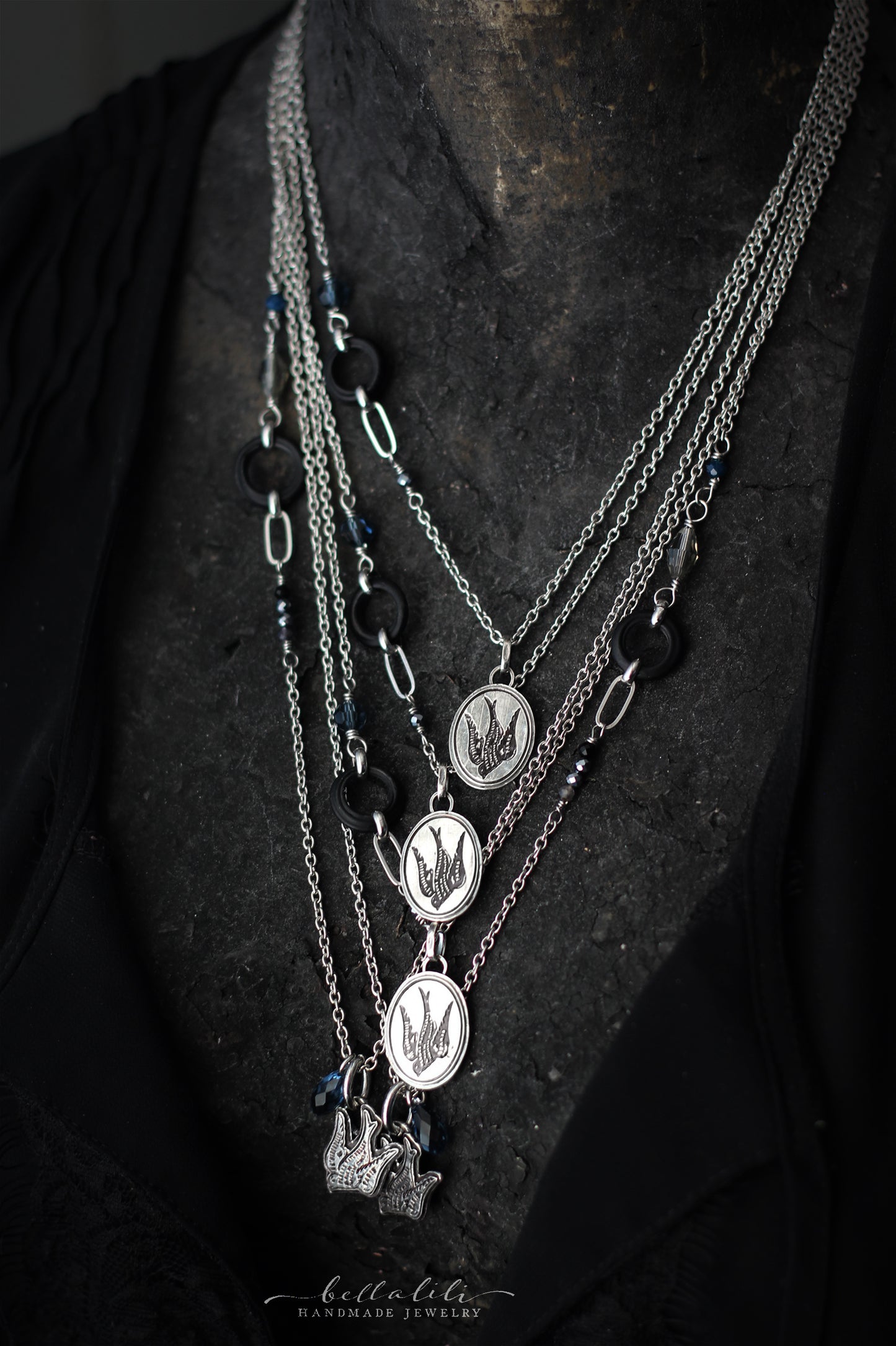 L’Hirondelle - Sterling Silver Bird Necklace Ephemera No. 01