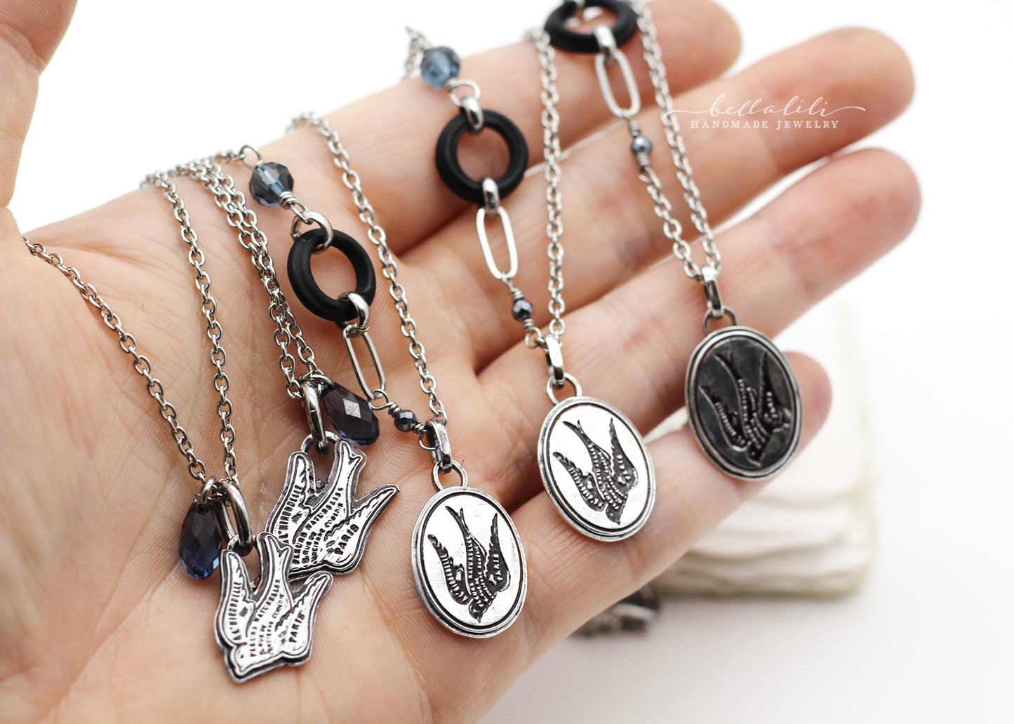 L’Hirondelle - Sterling Silver Bird Necklace Ephemera No. 01