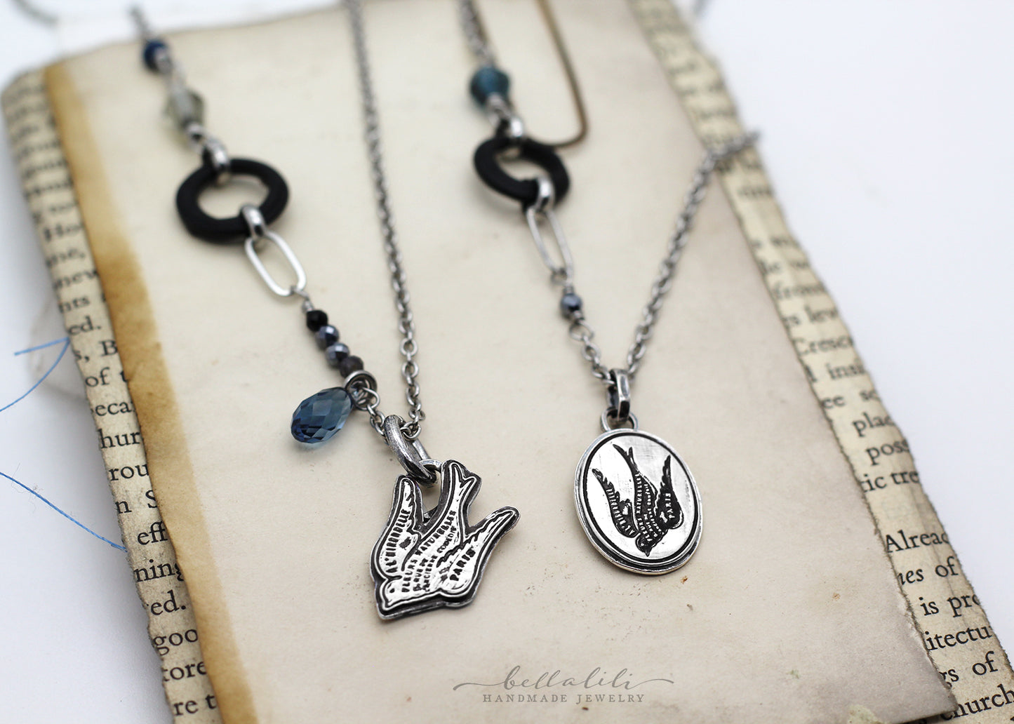 L’Hirondelle - Sterling Silver Bird Necklace Ephemera No. 01