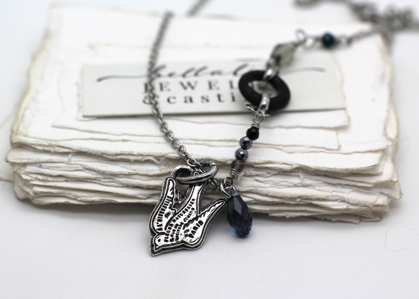 L’Hirondelle - Sterling Silver Bird Necklace Ephemera No. 01