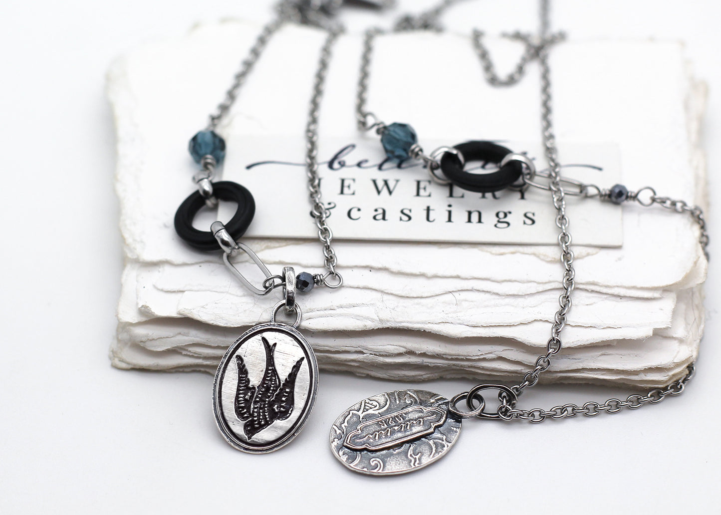 L’Hirondelle - Sterling Silver Bird Necklace Ephemera No. 02