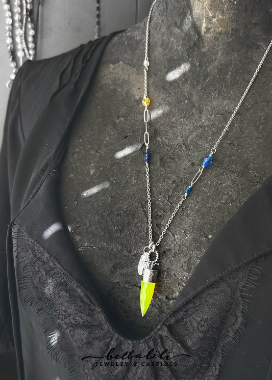 The Oracle of Lucid Dreaming, Neon Crystal Point Necklace