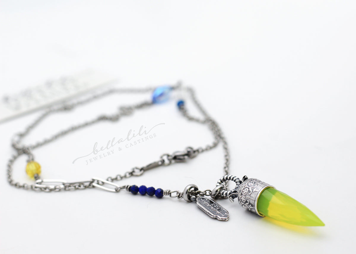 The Oracle of Lucid Dreaming, Neon Crystal Point Necklace