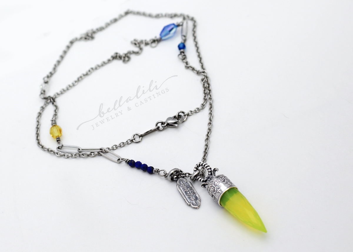 The Oracle of Lucid Dreaming, Neon Crystal Point Necklace