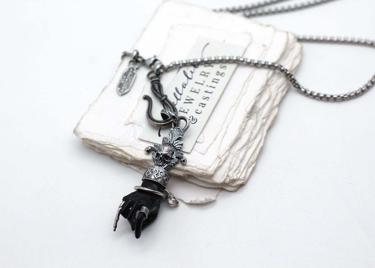 Mallt, Dark Witch Hand, 26" Sterling Necklace