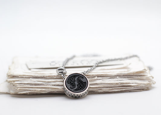 Haggatha No3, Sterling Silver Mourning Pendant