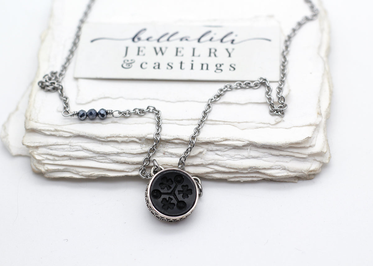 Haggatha's Luck, Sterling Silver Mourning Necklace