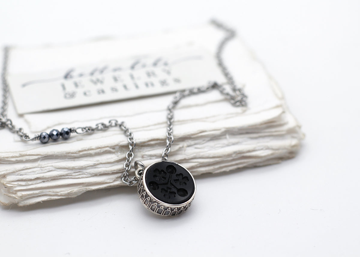 Haggatha's Luck, Sterling Silver Mourning Necklace