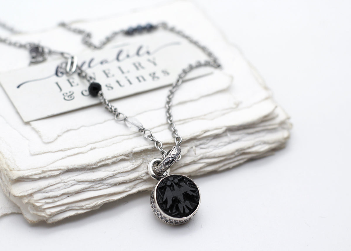 Morrigan, Sterling Silver Mourning Necklace